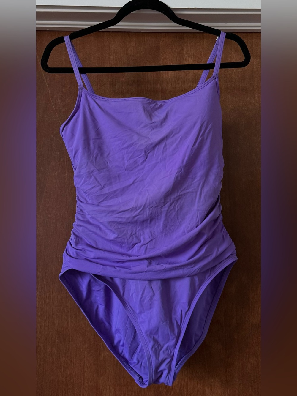 La Blanca Purple Tummy Control One-Piece Swimsuit